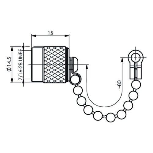 TNC Dust Cap+CHAIN For Jack - Image 2