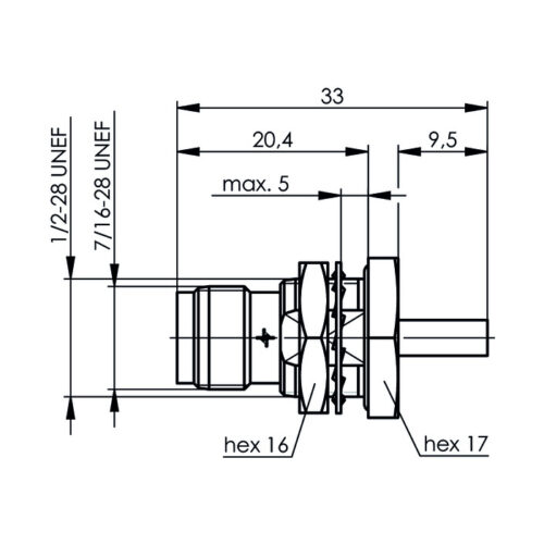 TNC Bulkhead Crimp LMR100 RG316 - Image 2