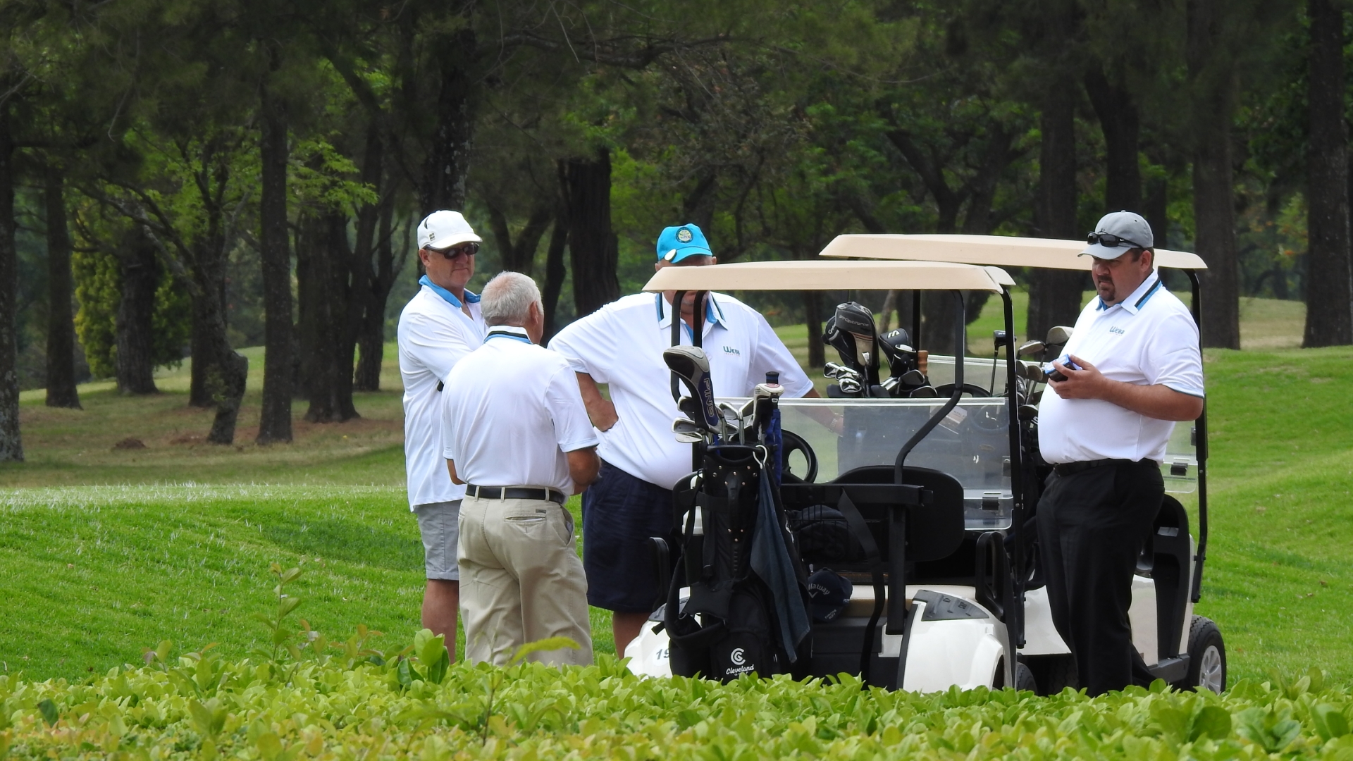 Getting ready to tee off