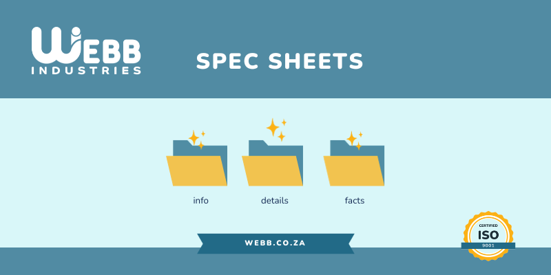 WEBB Spec Sheets