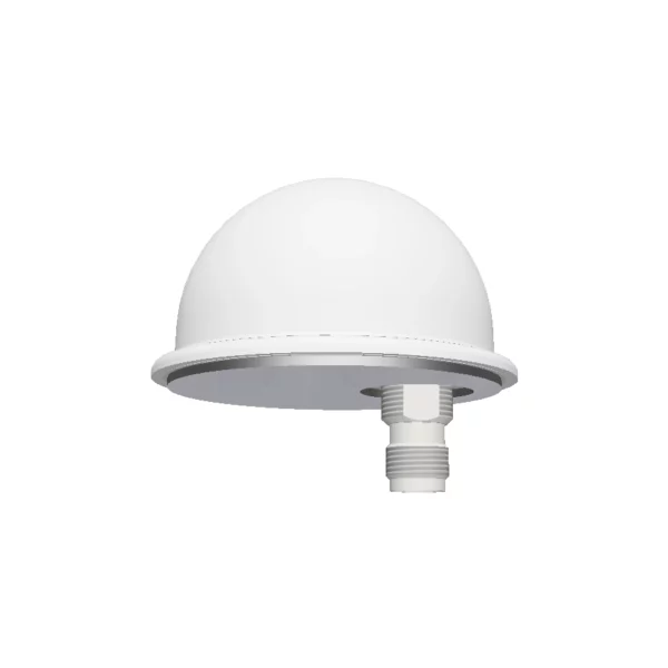 Side view of Low Profile Nemo Antenna showing the double-sided tape and TNC female or jack-type bulkhead connector underneath.